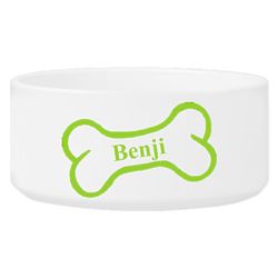 Personalized Colorful Dog Bone Small Pet Bowl