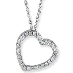 Floating Diamond Heart Necklace