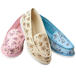 Floral Moccasin Slippers