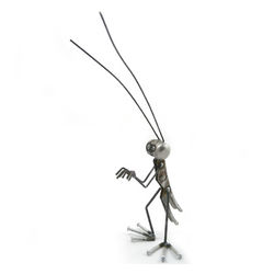 Reclaimed Metal Grasshopper Desk Pet