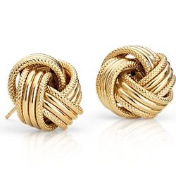 Grande Love Knot Gold Earrings
