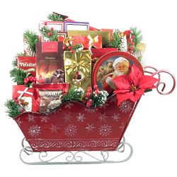 A Christmas To Remember Sleigh Gift Basket