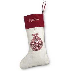 Red Christmas Ornament Stocking