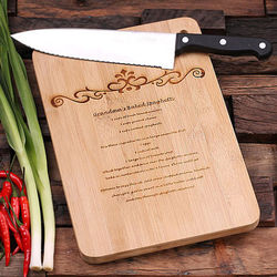 Personalized Family Recipe Bamboo Cutting Board