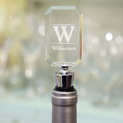 Personalized Family Name Acrylic Bottle Stopper