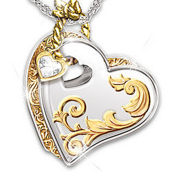 Country Girl at Heart Pendant with Genuine White Topaz