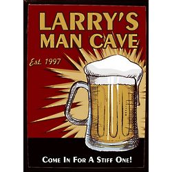 Personalized Man Cave Beer Wood Bar Sign