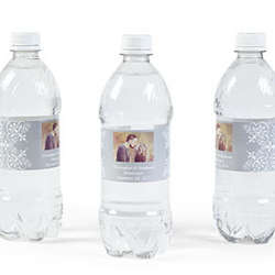 Custom Photo Wedding Water Bottle Labels