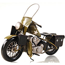 1942 US Army Yellow Motorcycle 1:12 Scale Model
