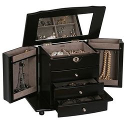 Bristol Wooden Jewelry Box in Java Finish