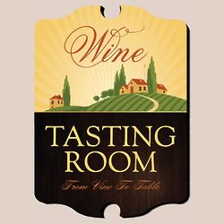 Tasting Room 15.5" Wooden Wine Sign