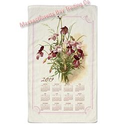2019 Vintage Floral Calendar Towel