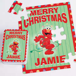 Personalized Elmo Christmas Puzzle