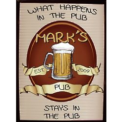 Personalized Beer Pub Wood Bar Sign