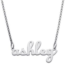 Personalized Sterling Silver Script Lowercase Name Necklace