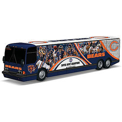 Chicago Bears Tour Bus Sculpture with Team Player Graphics