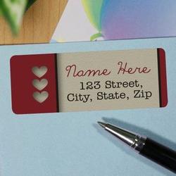Personalized Hearts Address Labels