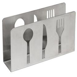 Modern Stainless Steel Cut-Out Cutlery Design Napkin Holder