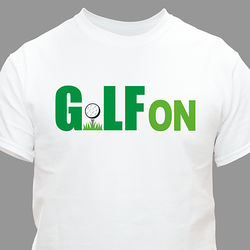 Guy's Personalized Golf On T-Shirt
