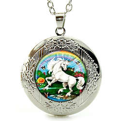 Loveliest of All Unicorn Locket Necklace