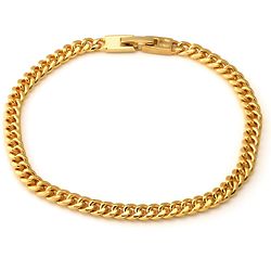 Men's King 14K Gold 5mm Cuban Chain Bracelet