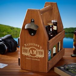 Marquee Personalized Beer Caddy with Bottle Opener