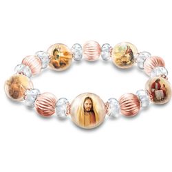 Heaven's Grace Copper and Porcelain Artwork Bead Bracelet