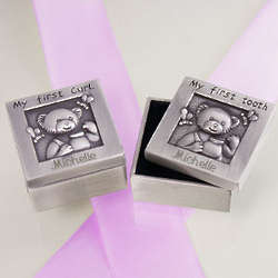 Baby First Curl and Tooth Silver Box Set