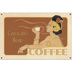 Personalized Vintage Coffee Ad Sign