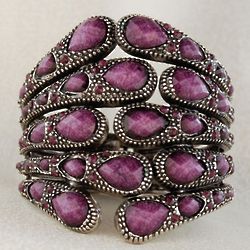 Jeweled Hinged Metal Claw Bracelet