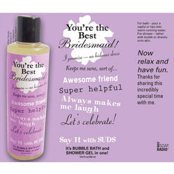 Say It with Suds Bridesmaid Message Shower Gel