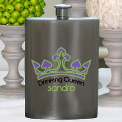 Personalized Drinking Queen Flask