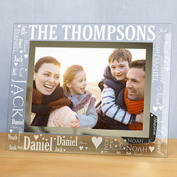 Family Pride Personalized Word-Art Glass Picture Frame