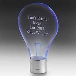 Illuminated Light Bulb Award Gift