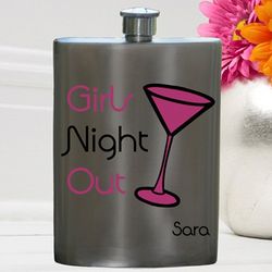 Personalized Girls Night Out Flask