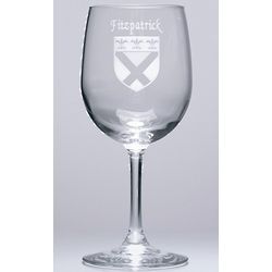 Personalized Irish Coat of Arms Wine Glasses