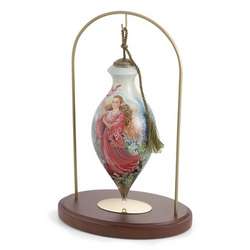 Dawn of Hope Hand-Painted Christmas Ornament with Stand