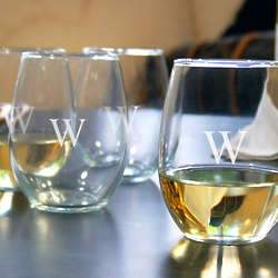 Connoisseur's Personalized Stemless Wine Glasses