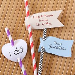 Personalized Bridal Straw Tags
