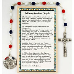 Military Chaplet with Land, Air, and Sea Military Medal