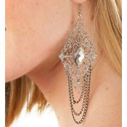 Gypsy Chained Medallion Fashion Earrings