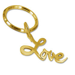 18K Gold Plated Love Keychain