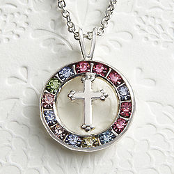 Cross and Cubic Zirconia Necklace