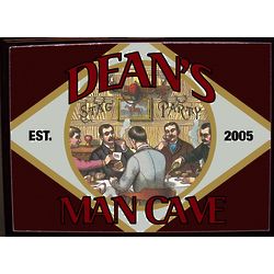 Personalized Stag Party Man Cave Wood Bar Sign