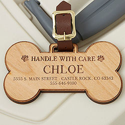 Personalized Pet Wood Bag Tag