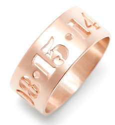 Personalized Cut-Out Date Rose Gold Ring