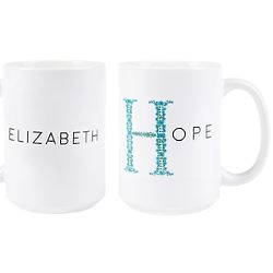 Floral Hope Personalized Mug