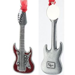 Engraved Pewter Guitar with Sparkle Ornament