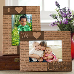Our Loving Hearts Personalized Wood Frame