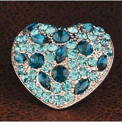 Glam at Heart Jewel Clustered Stretch Ring